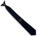 20" Dark Navy Blue Polyester Poplin Clip-On Tie